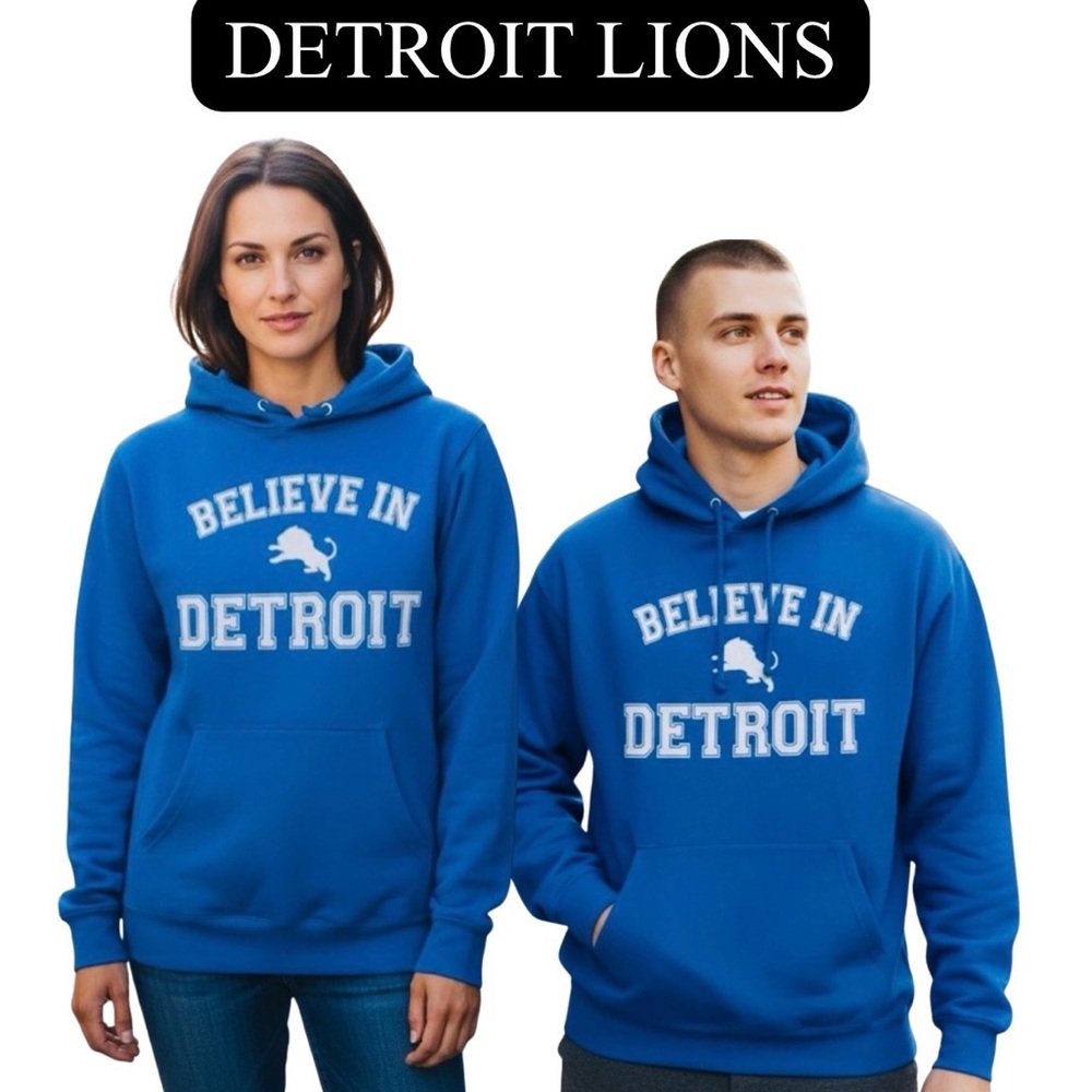 DETOIT LIONS Unisex Hoodie, NWT